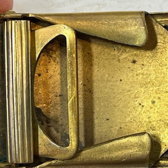 VTG The Johns Hopkins University 1950's Baltimore Brass Belt Buckle 2"x1.5" - Picture 7 of 7